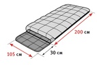 Легкий спальник-одеяло увеличенного размера Tengu Mark 25SB