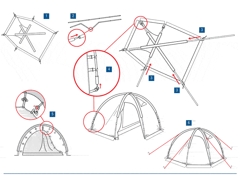 Инструкции по сборки палатки