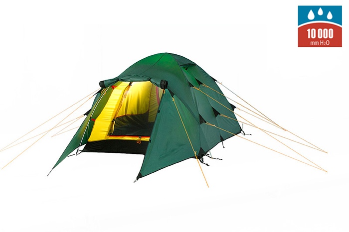 Двухместная туристическая палатка с повышенной ветроустойчивостью. Alexika Nakra 2
