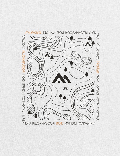 Футболка свободного силуэта Alexika Футболка Alexika Координаты счастья