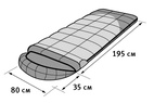 Спальник-одеяло c подголовником для кемпинга и туризма. Alexika Siberia Plus
